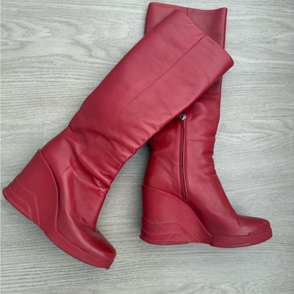 Rare vintage prada FW 2014 Red wedge Boots - Picture 7 of 7